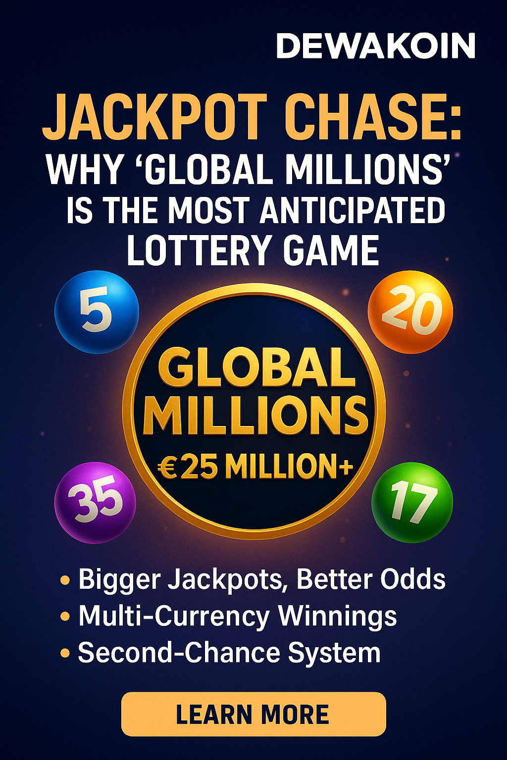 Jackpot Chase: Why “Global Millions” is the Most Anticipated Lottery Game at Dewakoin