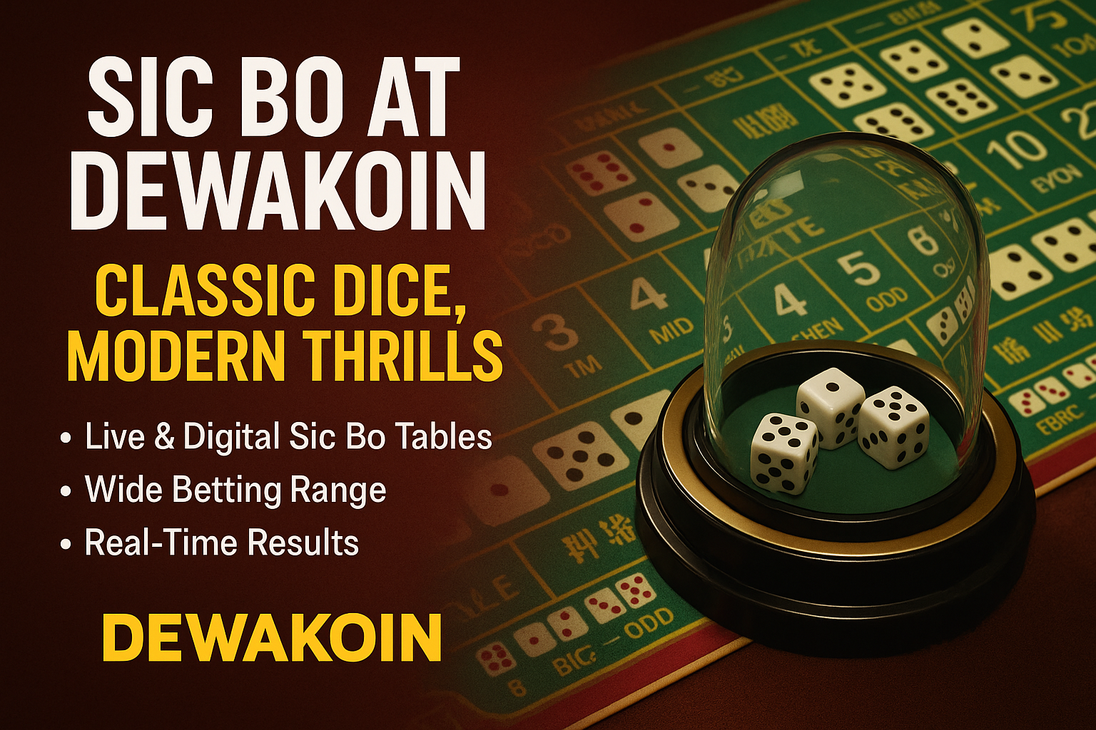 Sic Bo at Dewakoin: Classic Dice, Modern Thrills