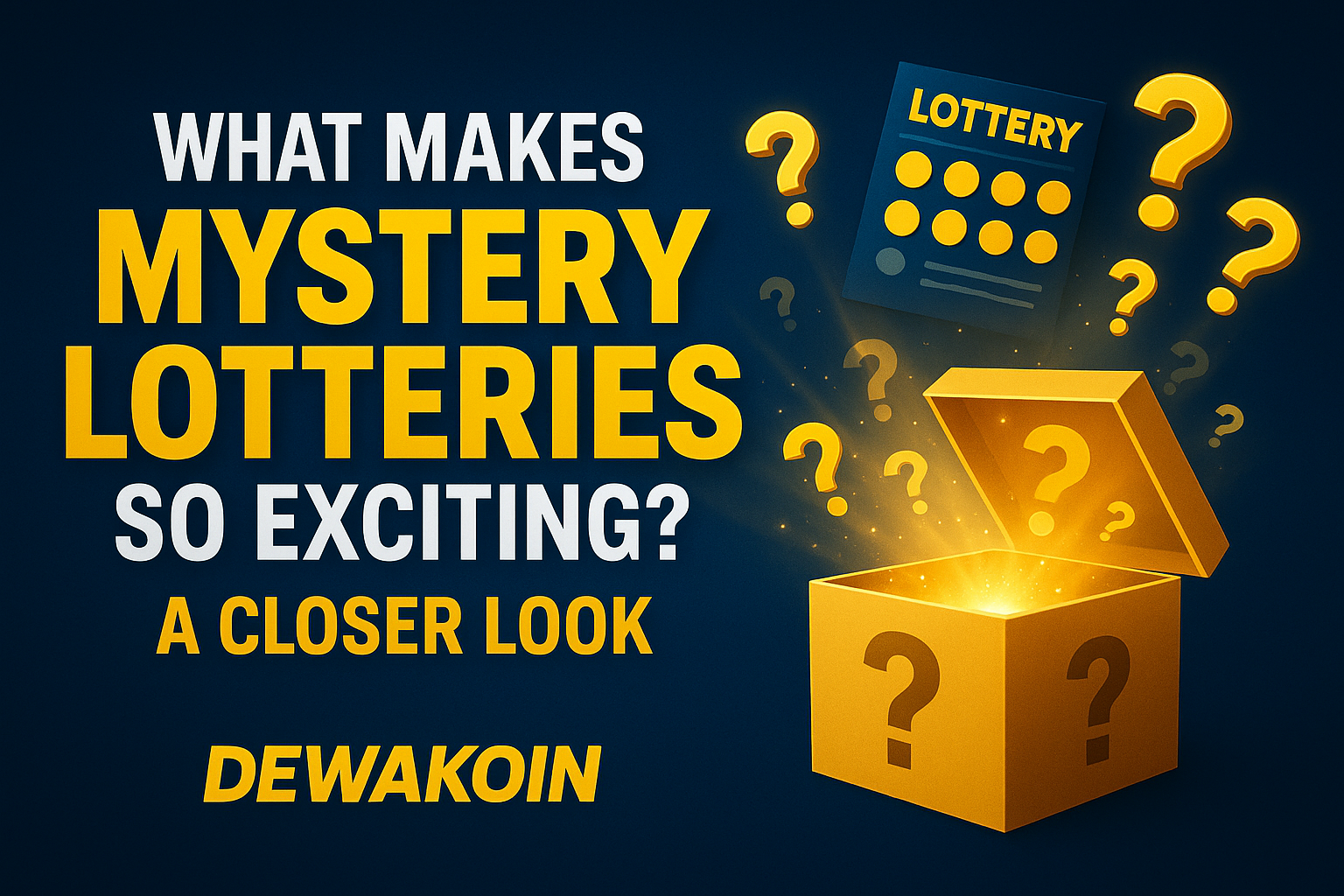 What Makes Mystery Lotteries So Exciting? A Closer Look