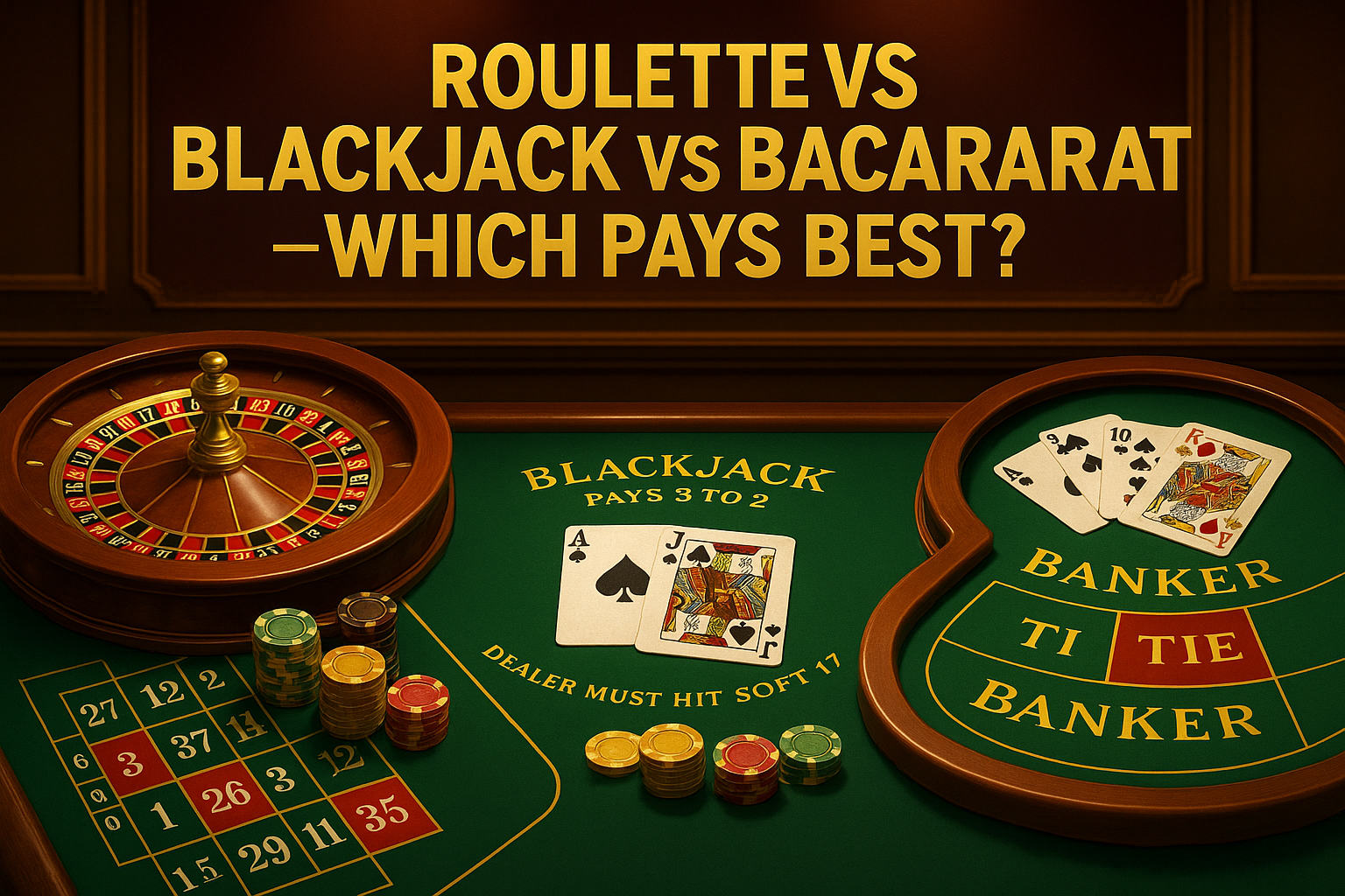 Roulette vs. Blackjack vs. Baccarat – Which Game Pays the Best?