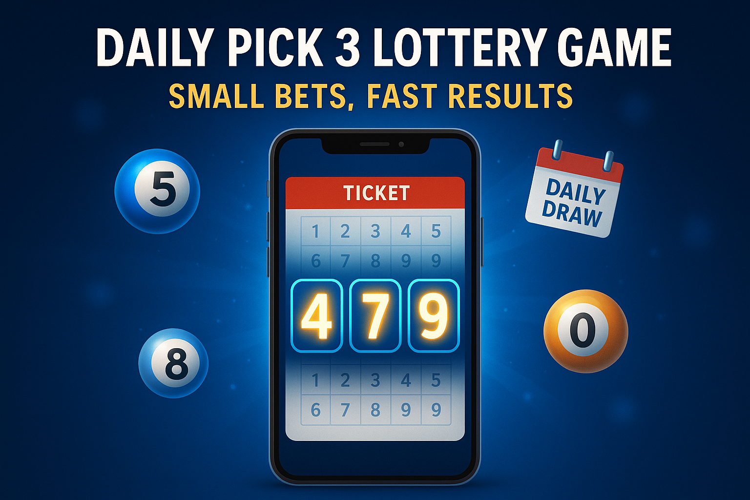Daily Pick 3 Lottery Game: Small Bets, Fast Results
